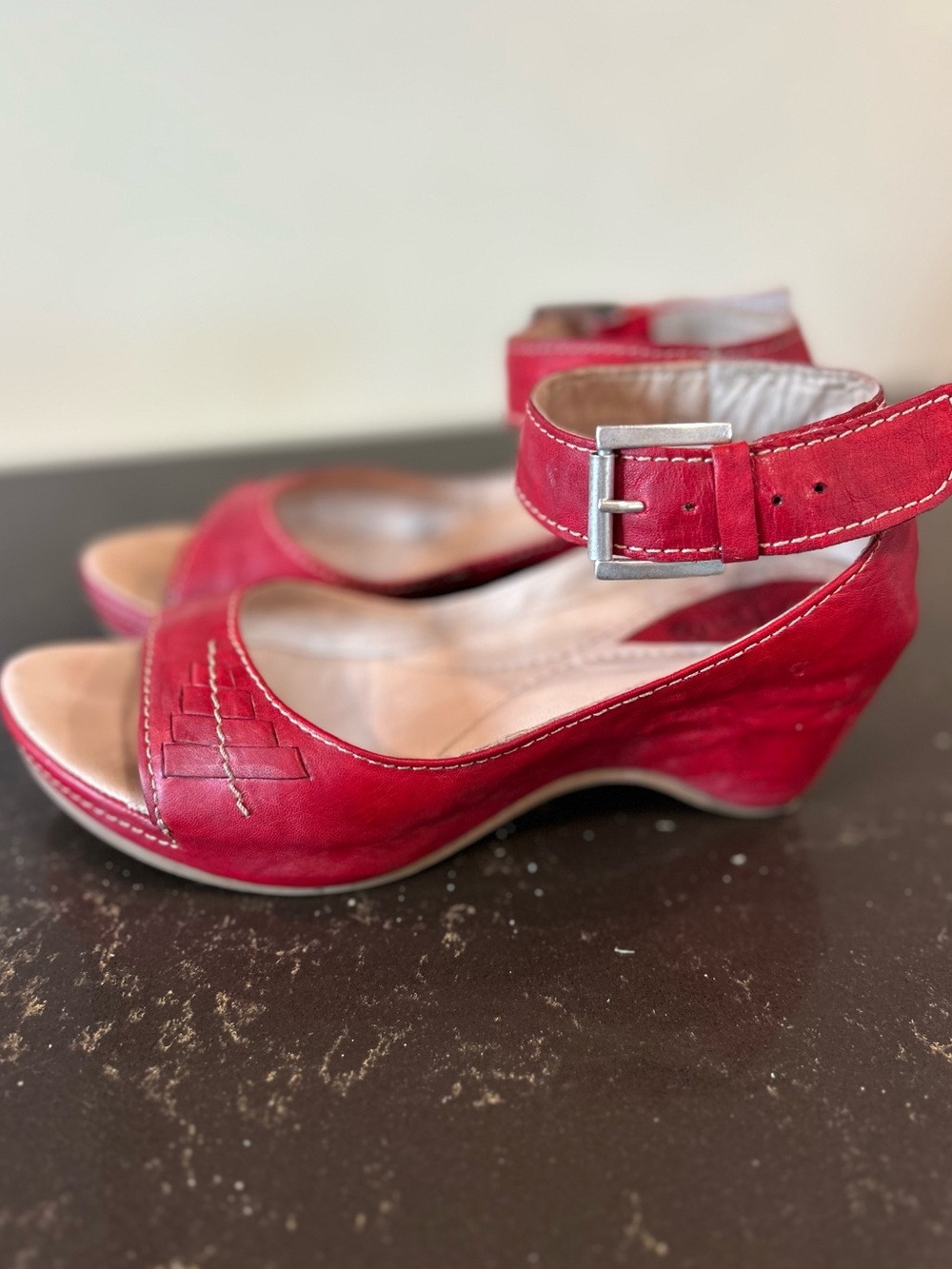 Khrio Italian Leather Wedges